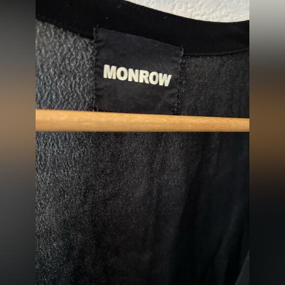 Monrow Black Crepe Basic Scoop Neck Sleeveless Jumpsuit Size Medium - Picture 4 of 11